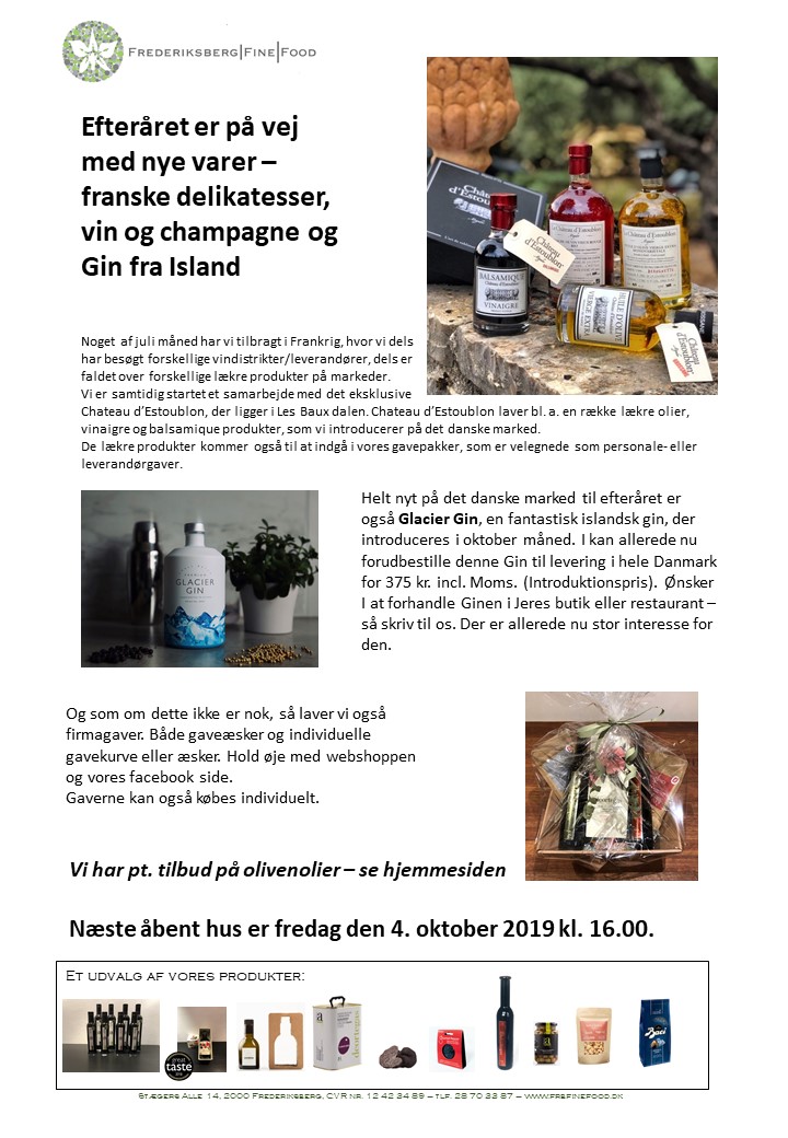 Nyhedsbrev september 2019 - Chateau d'Estoublon